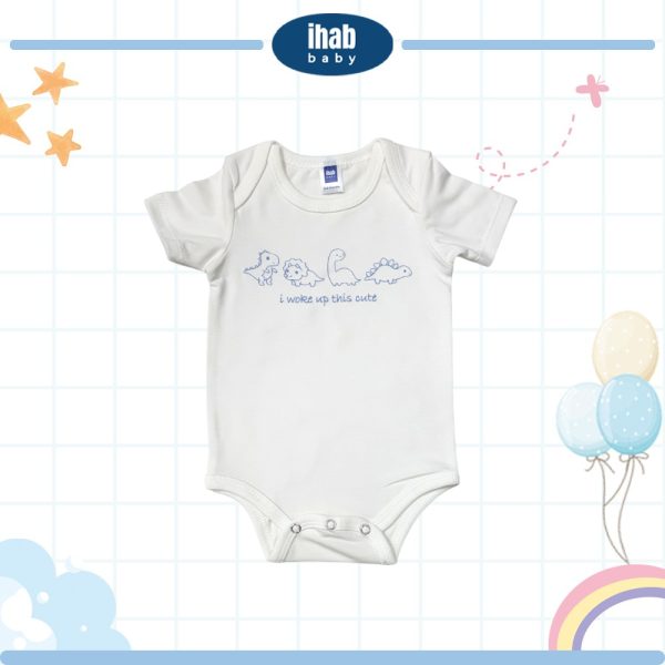 Unisex Short Sleeve Cotton Romper (0-18 months) - Image 2