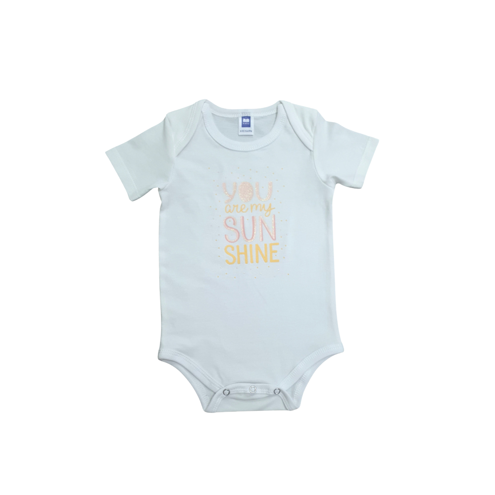 Unisex Short Sleeve Cotton Baby Romper - Image 2