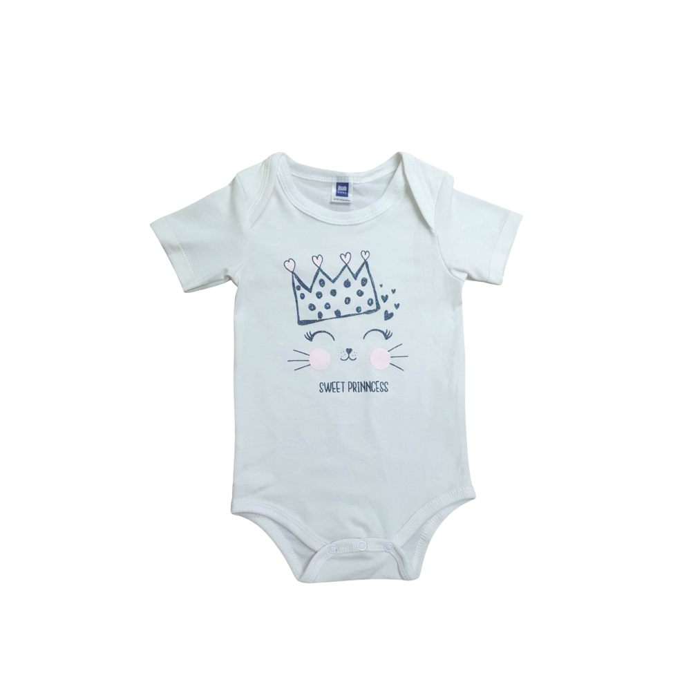 Unisex Short Sleeve Cotton Baby Romper - Image 3